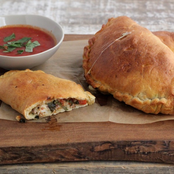 Fresh Mozzarella, Italian Sausage And Roasted Pepper Calzone